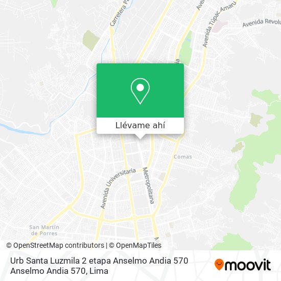 Mapa de Urb  Santa Luzmila 2 etapa  Anselmo Andia 570 Anselmo Andia 570