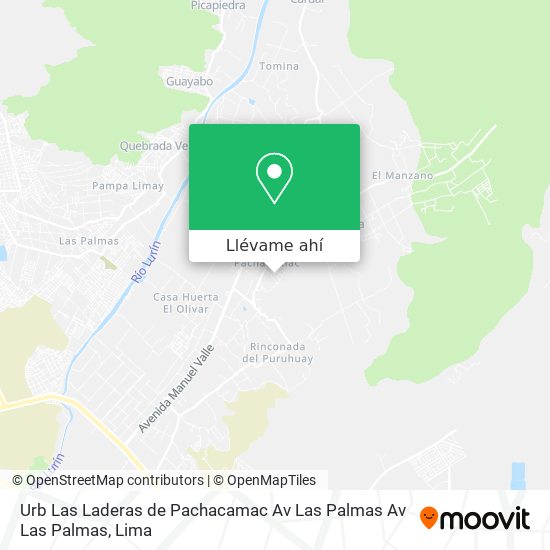Mapa de Urb  Las Laderas de Pachacamac  Av Las Palmas Av Las Palmas