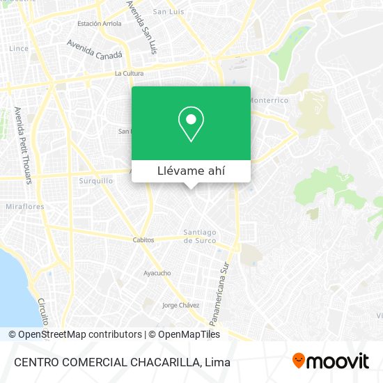 Mapa de CENTRO COMERCIAL CHACARILLA