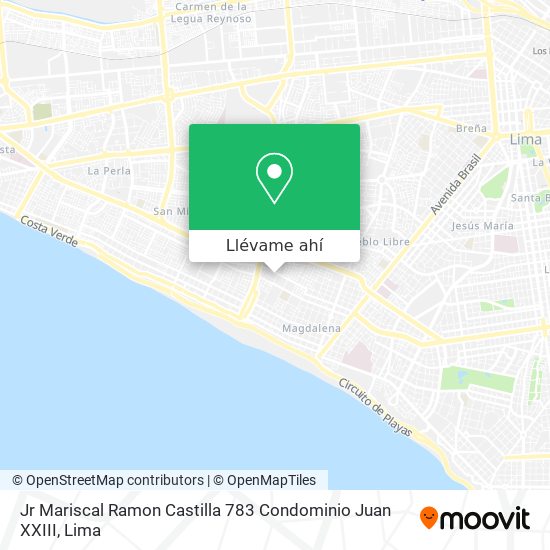 Mapa de Jr  Mariscal Ramon Castilla 783  Condominio Juan XXIII