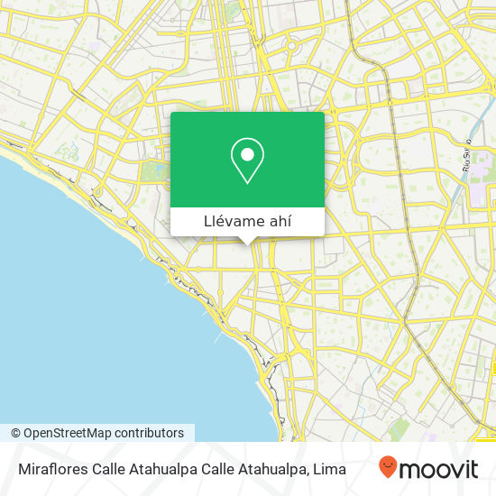 Mapa de Miraflores   Calle Atahualpa  Calle Atahualpa