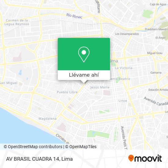 Mapa de AV  BRASIL CUADRA 14