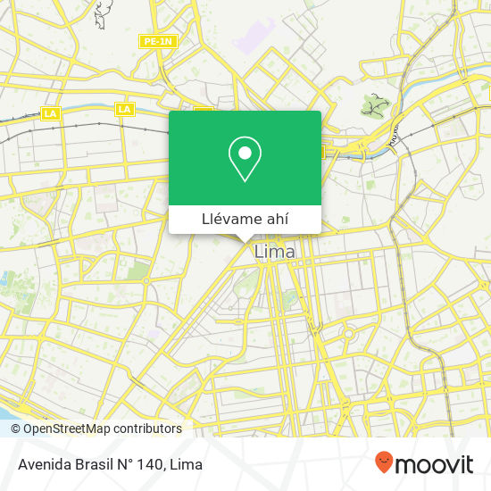 Mapa de Avenida Brasil N°  140