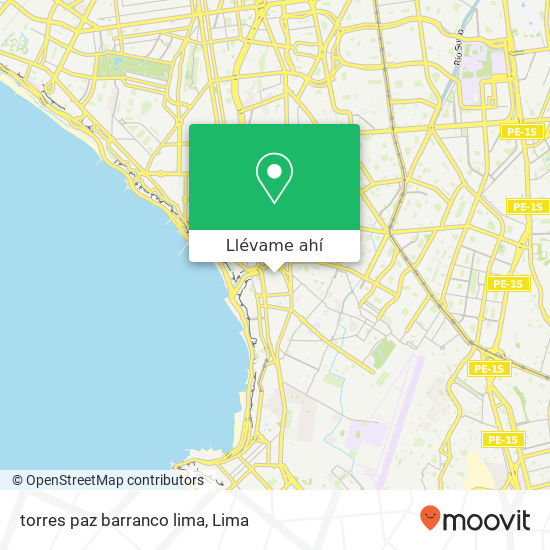 Mapa de torres paz  barranco  lima