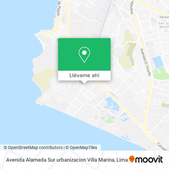 Mapa de Avenida Alameda Sur urbanizacion Villa Marina