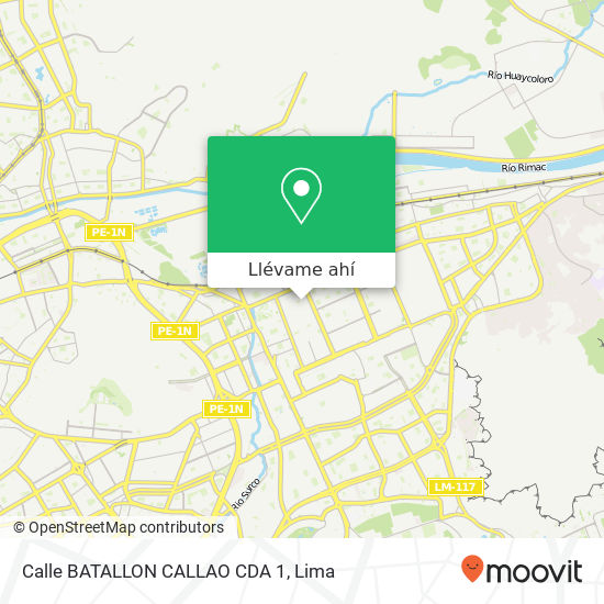 Mapa de Calle BATALLON CALLAO CDA  1