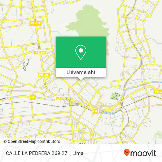 Mapa de CALLE LA PEDRERA 269 271