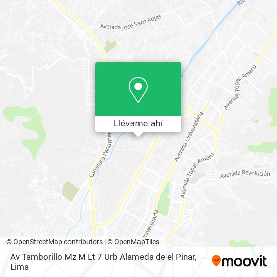 Mapa de Av  Tamborillo Mz  M  Lt  7  Urb  Alameda de el Pinar