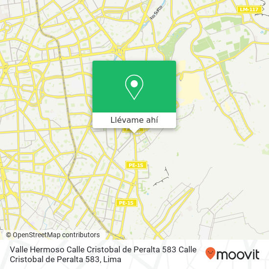 Mapa de Valle Hermoso   Calle Cristobal de Peralta 583  Calle Cristobal de Peralta 583