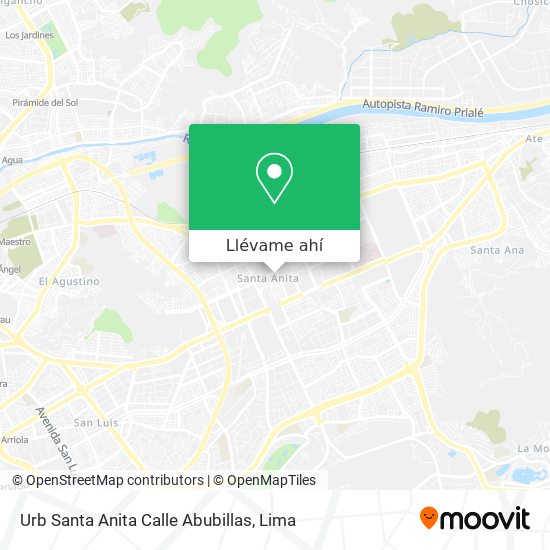 Mapa de Urb Santa Anita  Calle Abubillas