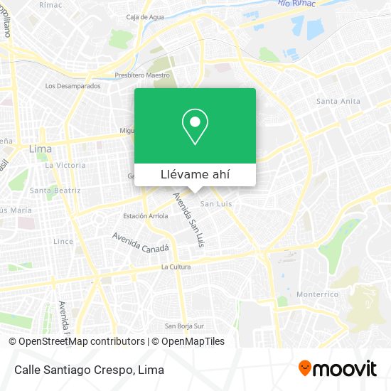 Mapa de Calle Santiago Crespo