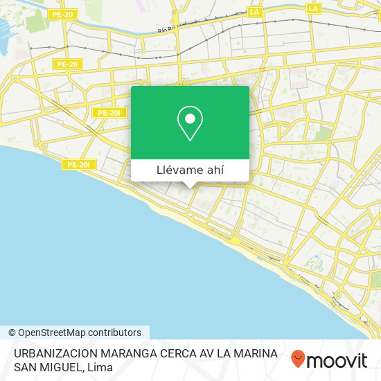 Mapa de URBANIZACION MARANGA CERCA AV  LA MARINA  SAN MIGUEL