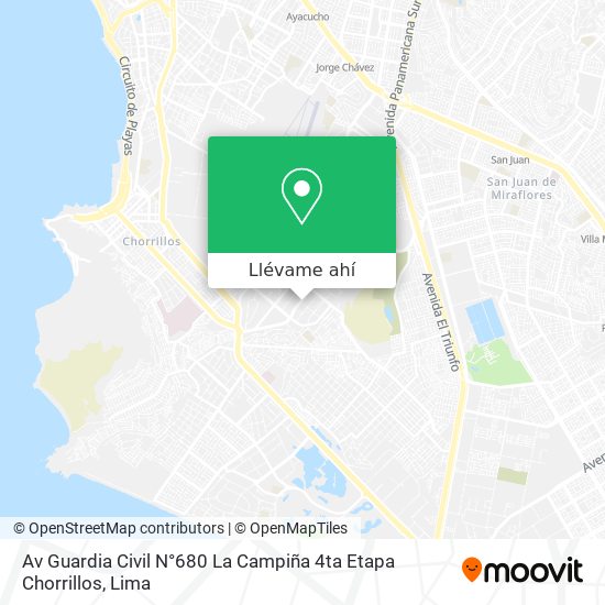 Mapa de Av  Guardia Civil N°680  La Campiña 4ta Etapa  Chorrillos