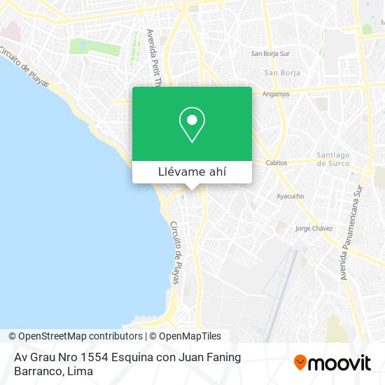 Mapa de Av  Grau Nro 1554  Esquina con Juan Faning Barranco