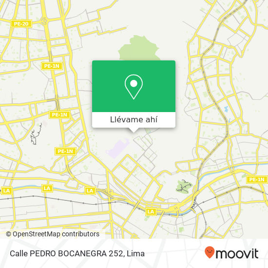 Mapa de Calle PEDRO BOCANEGRA 252