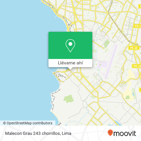 Mapa de Malecon Grau 243 chorrillos