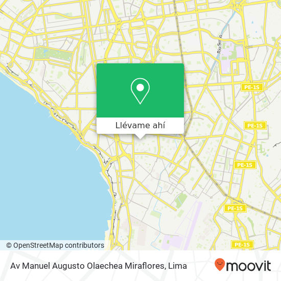 Mapa de Av  Manuel Augusto Olaechea   Miraflores