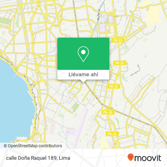 Mapa de calle Doña Raquel 189