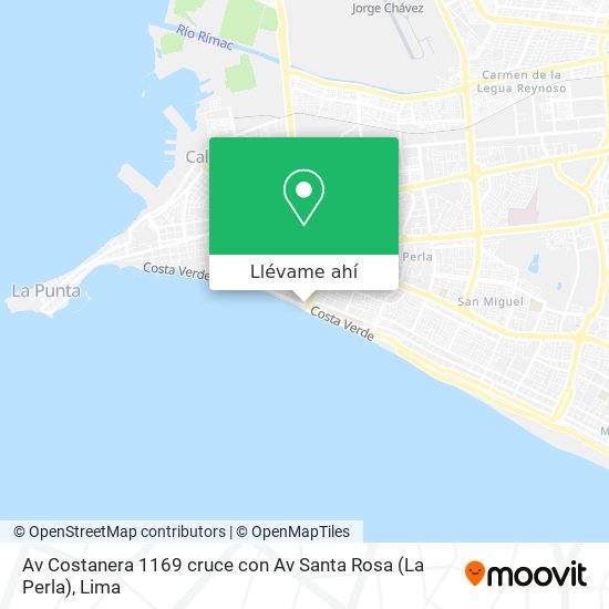Mapa de Av  Costanera 1169 cruce con Av  Santa Rosa (La Perla)