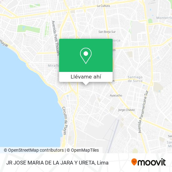Mapa de JR  JOSE MARIA DE LA JARA Y URETA