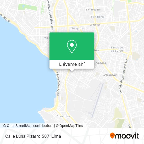 Mapa de Calle Luna Pizarro 587