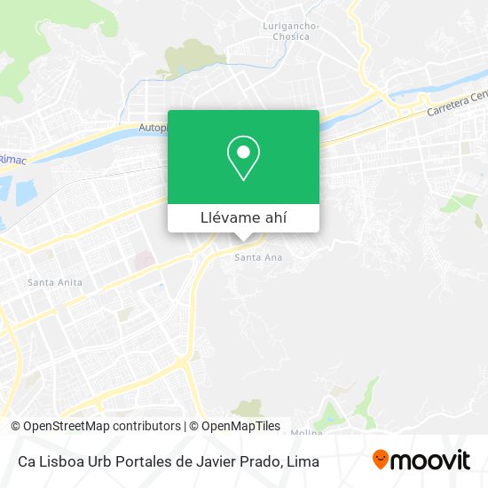 Mapa de Ca  Lisboa Urb  Portales de Javier Prado