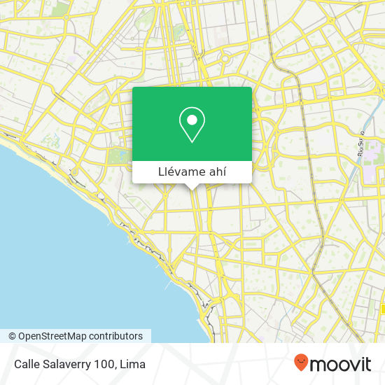 Mapa de Calle Salaverry 100