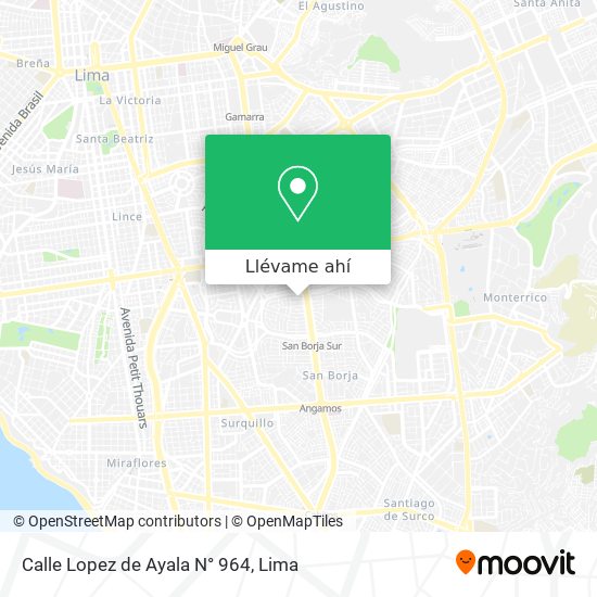 Mapa de Calle Lopez de Ayala N° 964