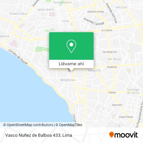Mapa de Vasco Nuñez de Balboa 433
