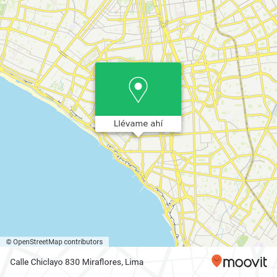Mapa de Calle Chiclayo 830   Miraflores