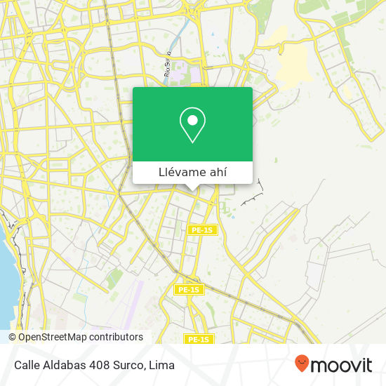 Mapa de Calle Aldabas 408  Surco