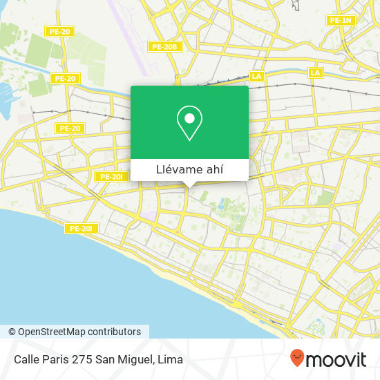 Mapa de Calle Paris 275 San Miguel