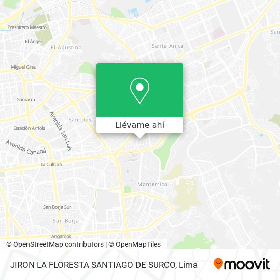 Mapa de JIRON LA FLORESTA  SANTIAGO DE SURCO