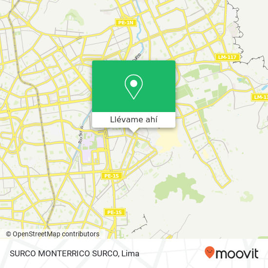 Mapa de SURCO  MONTERRICO  SURCO