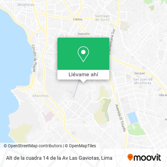 Mapa de Alt  de la cuadra 14 de la Av  Las Gaviotas