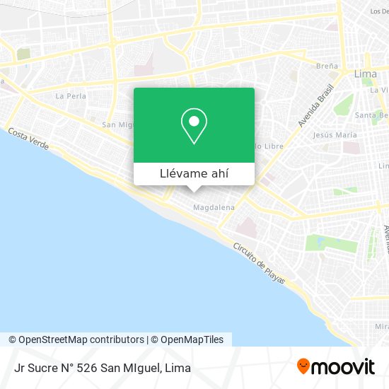Mapa de Jr  Sucre N° 526  San MIguel