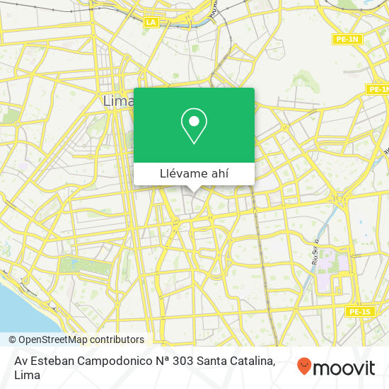 Mapa de Av  Esteban Campodonico Nª 303 Santa Catalina