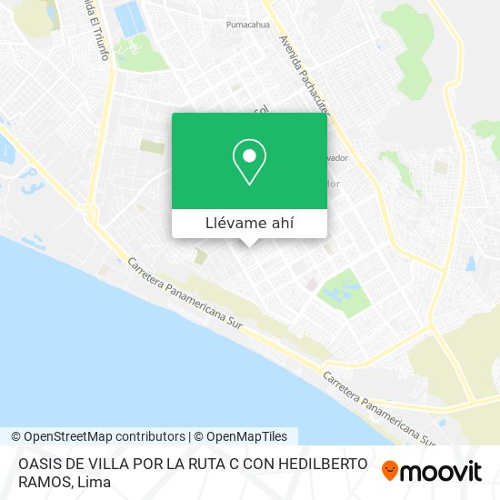 Mapa de OASIS DE VILLA POR LA RUTA C CON HEDILBERTO RAMOS