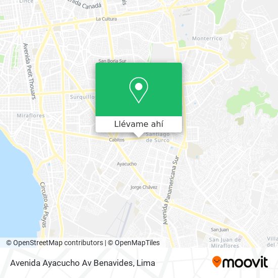 Mapa de Avenida Ayacucho Av  Benavides
