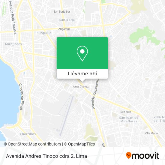 Mapa de Avenida Andres Tinoco cdra  2