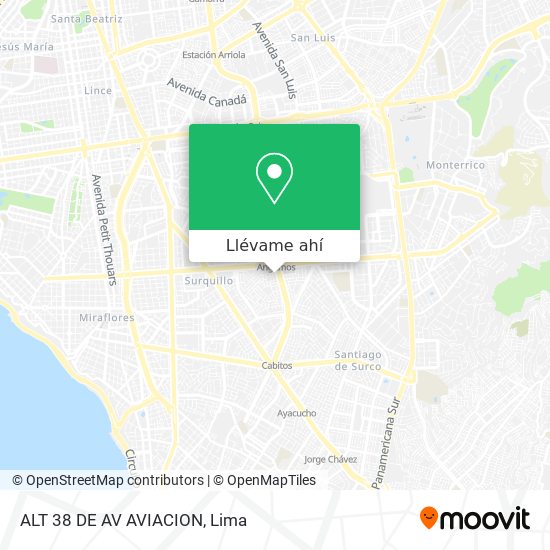 Mapa de ALT  38 DE AV AVIACION