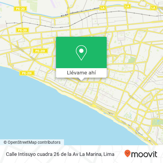 Mapa de Calle Intisuyo  cuadra 26 de la Av  La Marina
