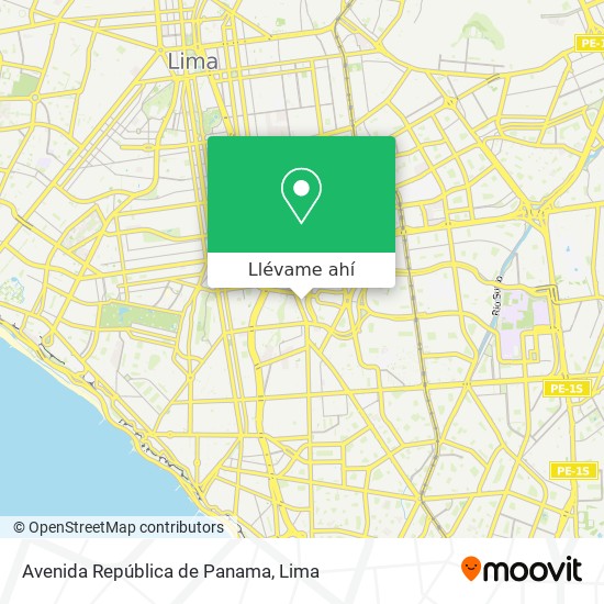 Mapa de Avenida República de Panama