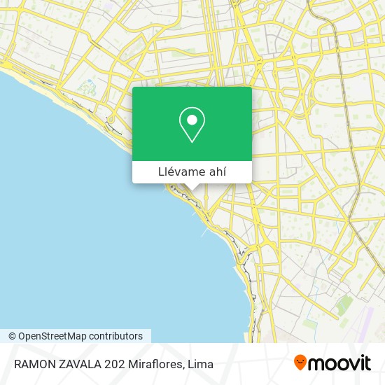 Mapa de RAMON ZAVALA 202 Miraflores