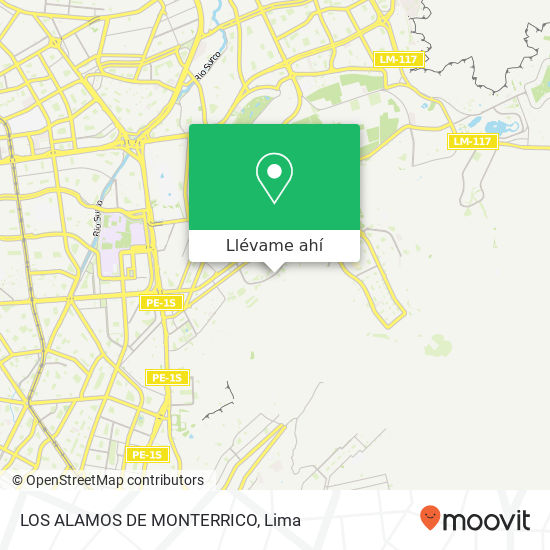 Mapa de LOS ALAMOS DE MONTERRICO