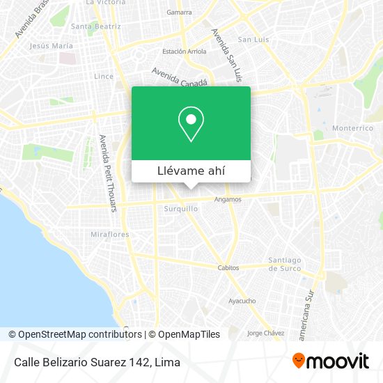 Mapa de Calle Belizario Suarez 142