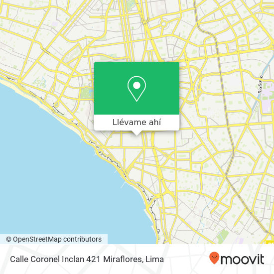 Mapa de Calle Coronel Inclan 421  Miraflores