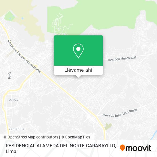 Mapa de RESIDENCIAL ALAMEDA DEL NORTE CARABAYLLO