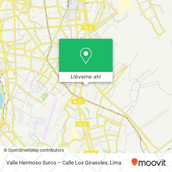 Mapa de Valle Hermoso  Surco – Calle Los Girasoles