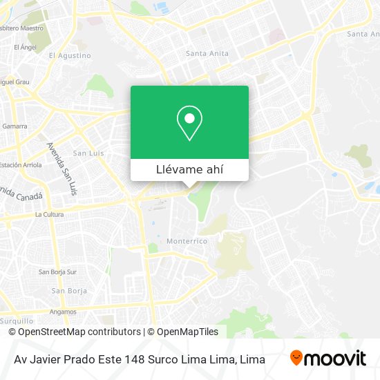 Mapa de Av  Javier Prado Este 148 Surco  Lima  Lima